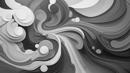 abstract art background, artistic wallpaper, backdrop, black and white waves