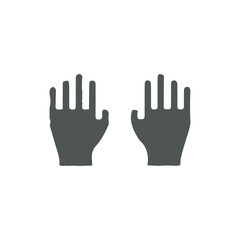 Hands icon. Simple style hand cream big sale poster background symbol. Hands brand logo design element. Hands t-shirt printing. Vector for sticker.