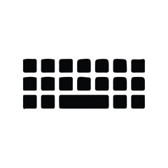 Qwerty keyboard icon. Simple style Qwerty keyboard poster background symbol. brand logo design element. Qwerty keyboard t-shirt printing. Vector for sticker.