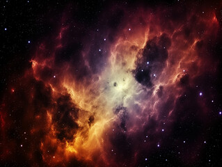 Naklejka premium Colorful lights of nebula in space astronomy, space background, galaxy nebula background, fantasy, supernova, texture background, infinity, heaven, religion, spirituality, science blog