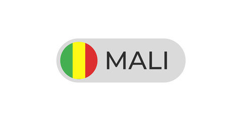 Mali flag with text transparent background file format png, mali text lettering template illustration for tittle design, mali country with circle flag