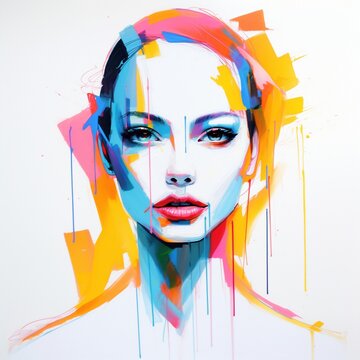 Chromatic Symphony: A Copic Marker Portrait with Colorful Hues, Expressive Details, and Unique Artistry
