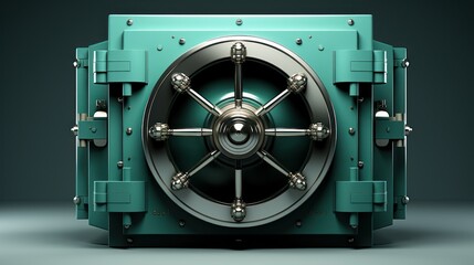 A vault, symbolizing secure storage of valuable assets. AI generate illustration