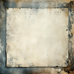 Abstract square frame, old style background, grunge, dirt. Mockup, empty space