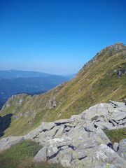 trail in the mountains, italy, summer