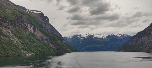 Mountains and sea in Norway