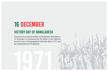 Victory Day of Bangladesh and 16 December - obrazy, fototapety, plakaty
