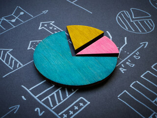 Market Niche and segmentation. Business graphs and diagrams.