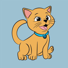 cat illustration character pretty funny sticker