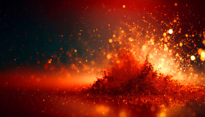 Red dust bokeh background - 677768588