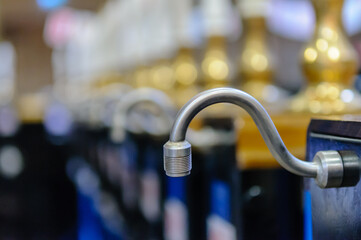 Tap of a beer pump at a CAMRA real ale festival.