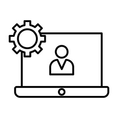 laptop vector design icon . Svg