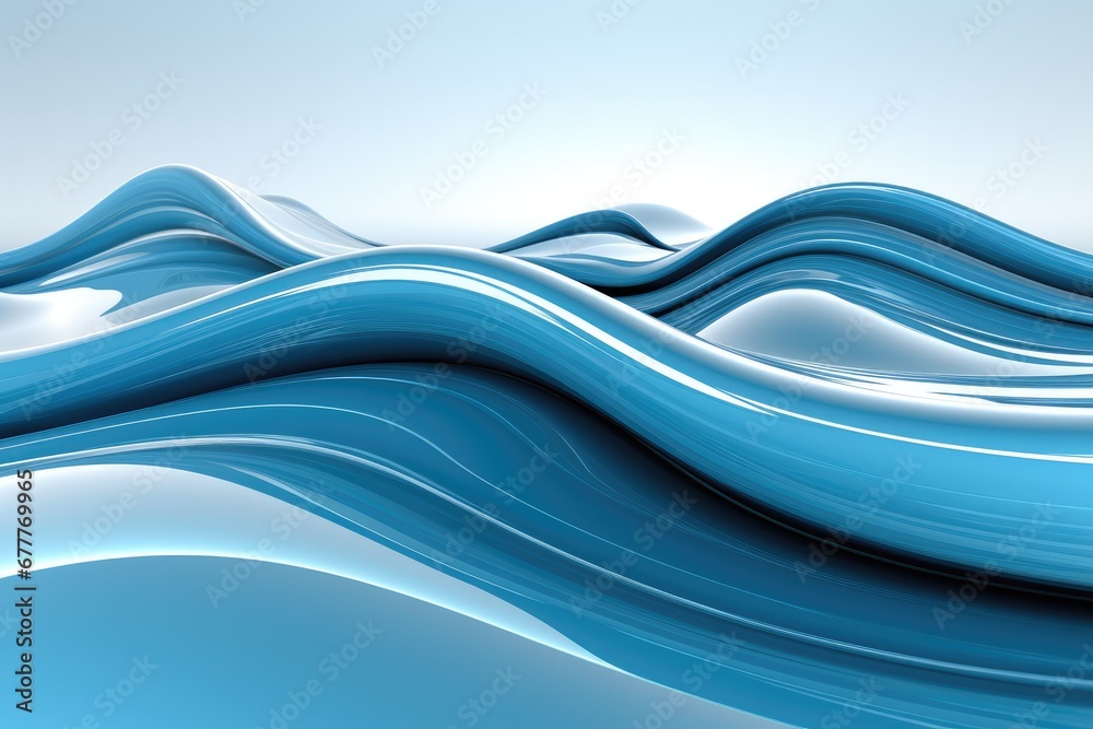 Aufkleber curved lines dominate with a light blue background that is technological in nature.