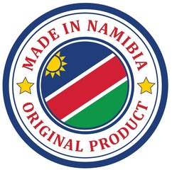 Namibia. The sign premium quality. Original product. Framed with the flag of the country