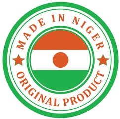Niger. The sign premium quality. Original product. Framed with the flag of the country
