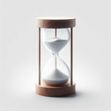Timeless Elegance: Vintage Hourglass on Clean White Background ai image 