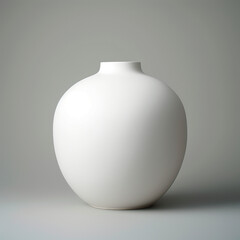 Obraz premium Fotografia de estilo mockup con detalle de jarron de diseño con color blanco y fondo de tonos neutros