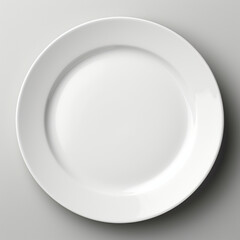 Fotografia de tipo mockup con detalle y textura de plato ceramico de color blanco con fondo neutro