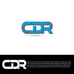CDR letter logo design with white background in illustrator, vector logo modern alphabet font overlap style. calligraphy designs for logo, Poster, Invitation,