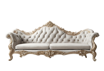 Luxury sofa in transparent background