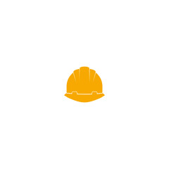 Construction Helmet icon design. Safety helmet logo isolated on white background