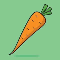 carrot. Concept isolated. Flat cartoon style vector