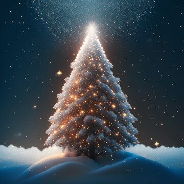 christmas tree in the night