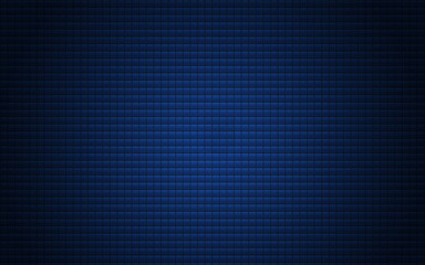 Abstract background with small merged blue square shapes, the edges are slightly darkened