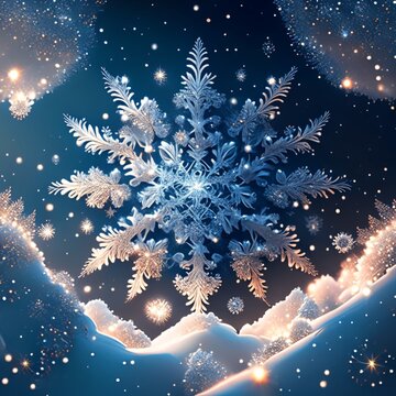christmas background with snowflakes