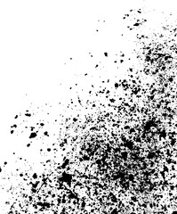 Splashed paint stain, splash texture of small particles. Uneven ink droplets, grunge effect.