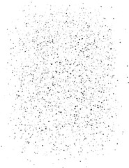 Splashed paint stain, splash texture of small particles. Uneven ink droplets, grunge effect.