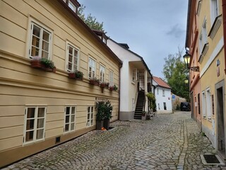 Fototapeta na wymiar Picturesque alleys,Prague Old Town,Czech Republic