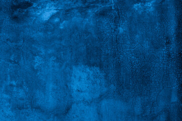 Old wall pattern texture cement blue dark abstract  blue color design are light with black gradient background.