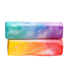 Classic Colorful Chalk on Transparent Background