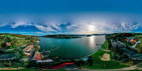Panoramic picture 360, Małopolska Jezioro Rożnowskie, Bartkowa - obrazy, fototapety, plakaty