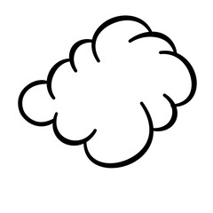 Lines Cloud Doodle Cartoon Vector Illustration 