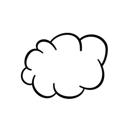 Lines Cloud Doodle Cartoon Vector Illustration 