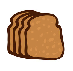 Sliced Toast Bread Vector Illustration 