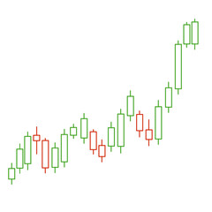 Forex Market Chart Vector Illustration 