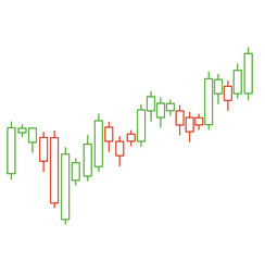 Forex Market Chart Vector Illustration 