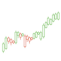 Forex Market Chart Vector Illustration 