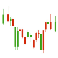 Forex Market Chart Vector Illustration 