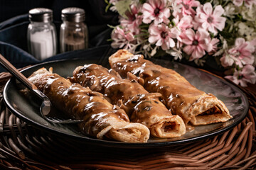 pancakes with mushroom sauce