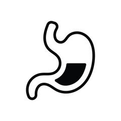 Stomach icon isolate white background vector stock illustration.