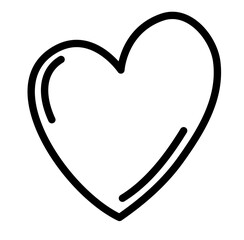 Outline Heart Lobe Icon Black Vector 