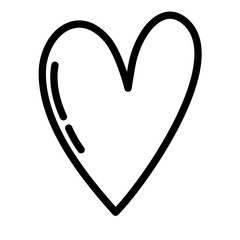 Outline Heart Lobe Icon Black Vector 