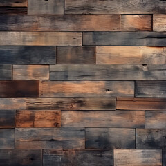 Naklejka premium Captivating texture of aged, dry, and rough dark wooden boards, exhibiting a blend of gray and brown shades. Ideal as a wood background wallpaper.