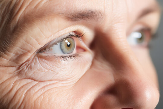 Close-up of an Eyes of attractive mature woman face