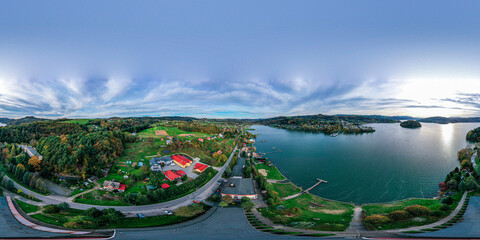 Panoramic picture 360, Małopolska Jezioro Rożnowskie,  Bartkowa - obrazy, fototapety, plakaty