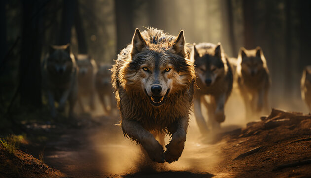 Wolves Running Rogether